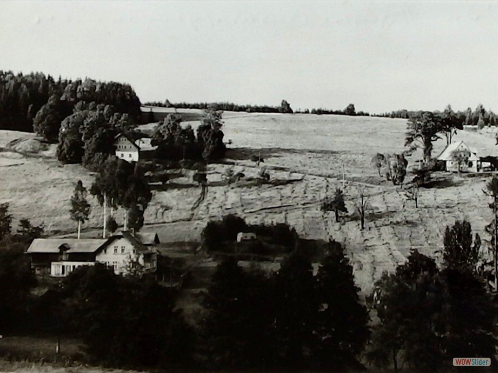 Mitteldorf in Bärnwald . Blick auf Böhm und Stepke.